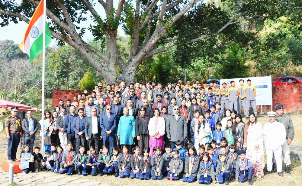 Prof. J.K. Patnaik, VC and others at the Republic Day programme
